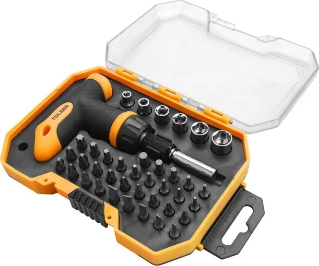 Отвертка с набором бит Tolsen, 1/4", 41шт (20036) фото 3