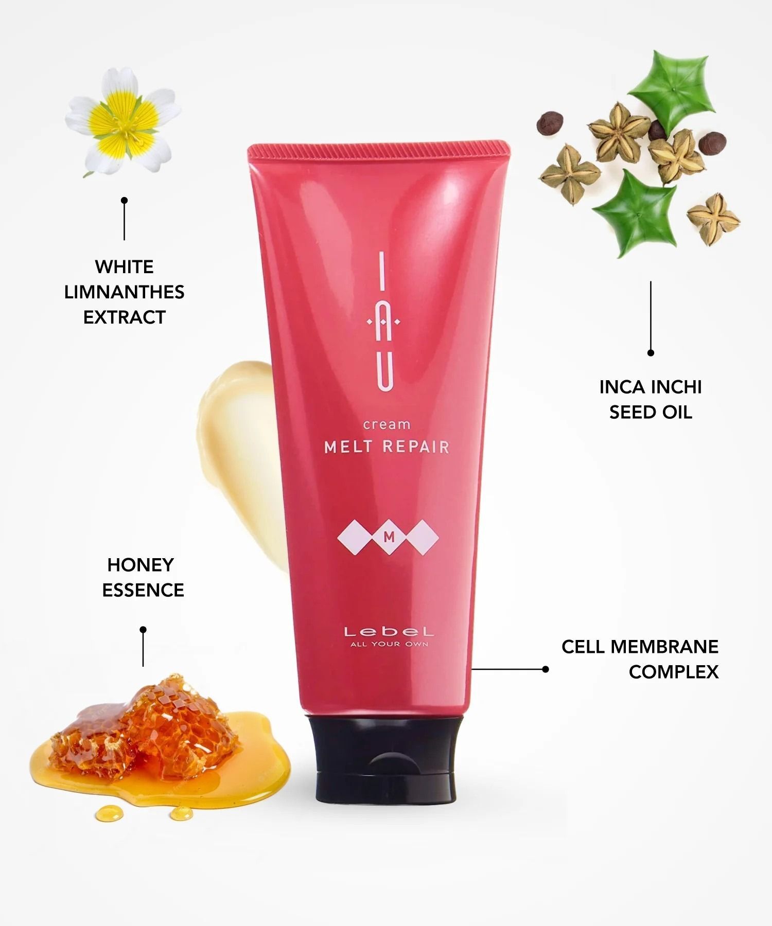 Аромакрем для зволоження волосся Lebel IAU Cream Melt Repair 200 млфото3