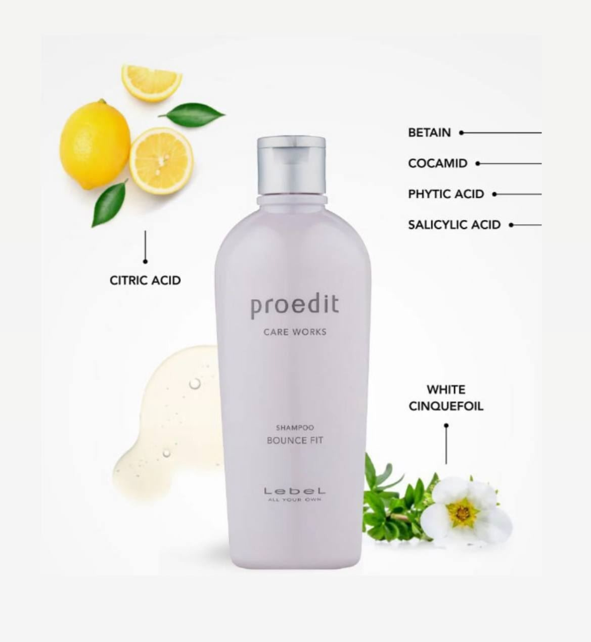 Шампунь для пошкодженого волосся Lebel Proedit Bounce Fit відновлюючий 300 млфото4