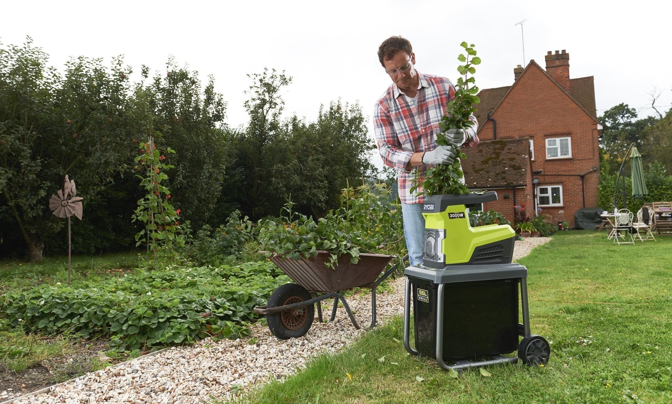 Садовый измельчитель Ryobi RSH3045U 3000 Вт повреждена упаковка (5133004335S) фото 3