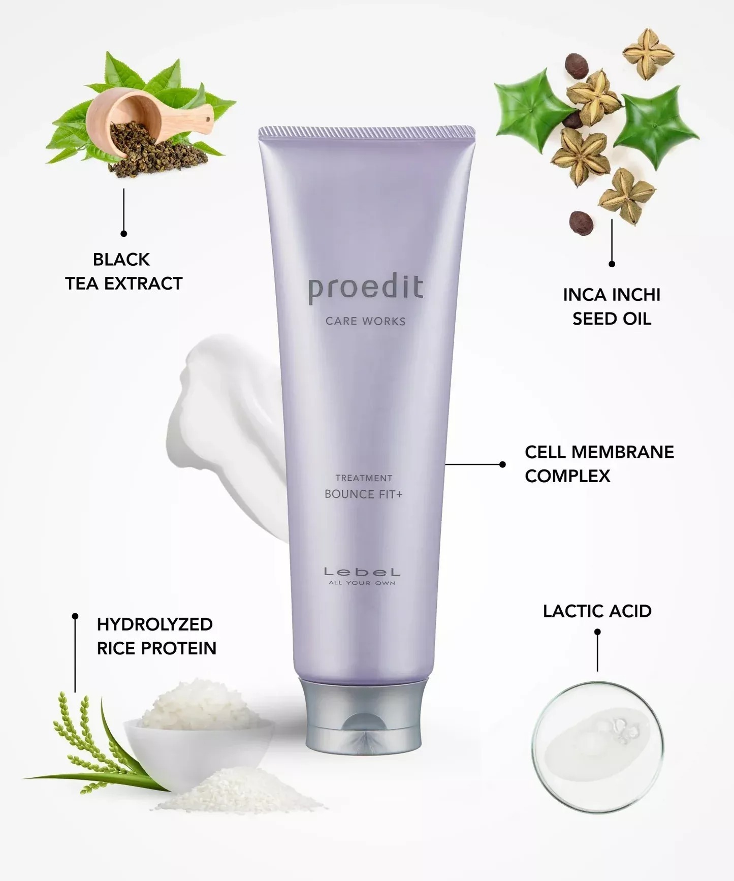 Маска для сильно поврежденных волос Lebel Proedit Bounce Fit Plus восстанавливающая 250 мл фото 2