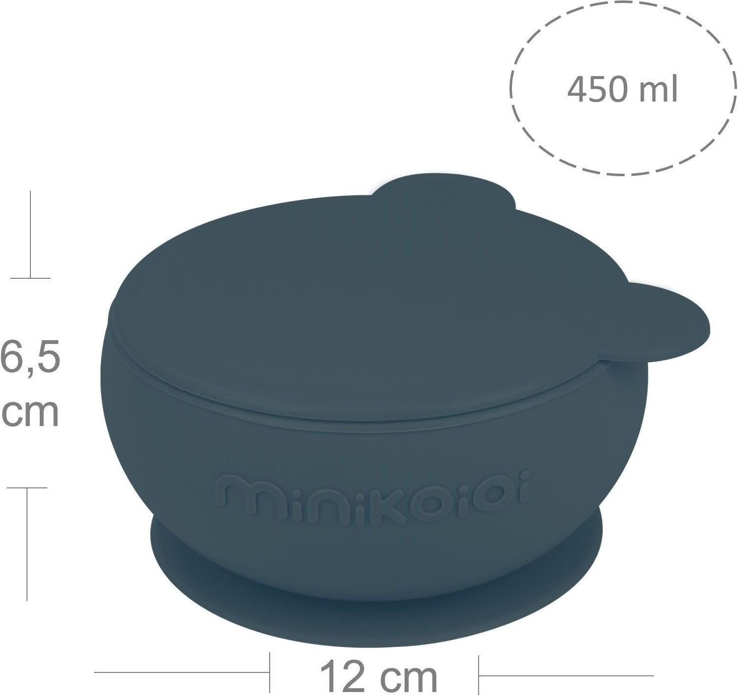 Набор для кормления силиконовый MinikOiOi BLW Set I - Deep Blue (101070060) фото 3