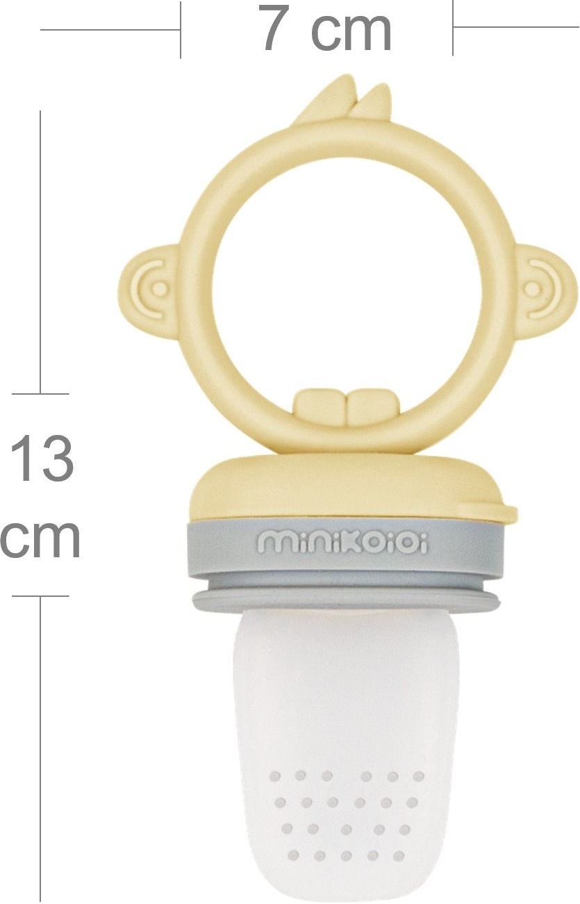 Ніблер силіконовий MinikOiOi Pulps - Mellow Yellow/Powder Grey (101130003)фото2