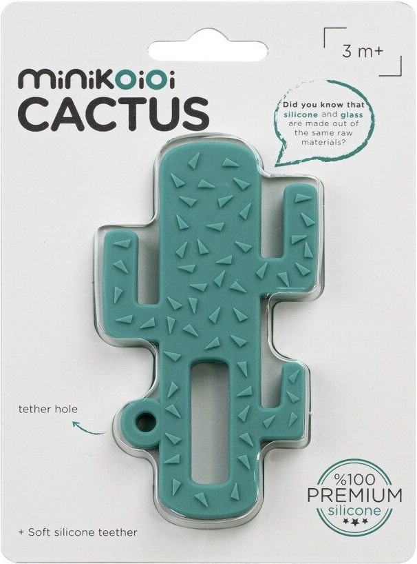 Прорізувач для зубів силіконовий MinikOiOi Cactus - Aqua Green (101090001)фото3