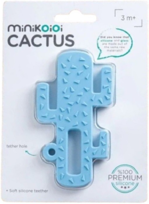 Прорізувач для зубів силіконовий MinikOiOi Cactus - Mineral Blue (101090003)фото3