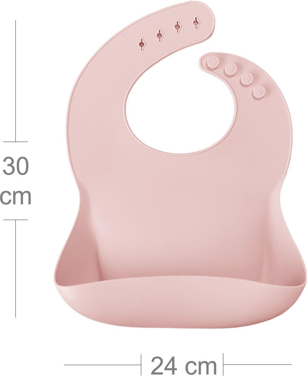 Нагрудник силіконовий 100% MinikOiOi Basics - Pinky Pink (101020052)фото2