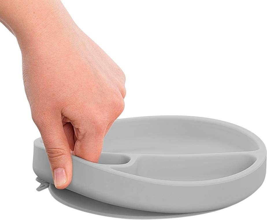 Секційна тарілка на присосці MinikOiOi Portions - Powder Grey (101050004)фото3