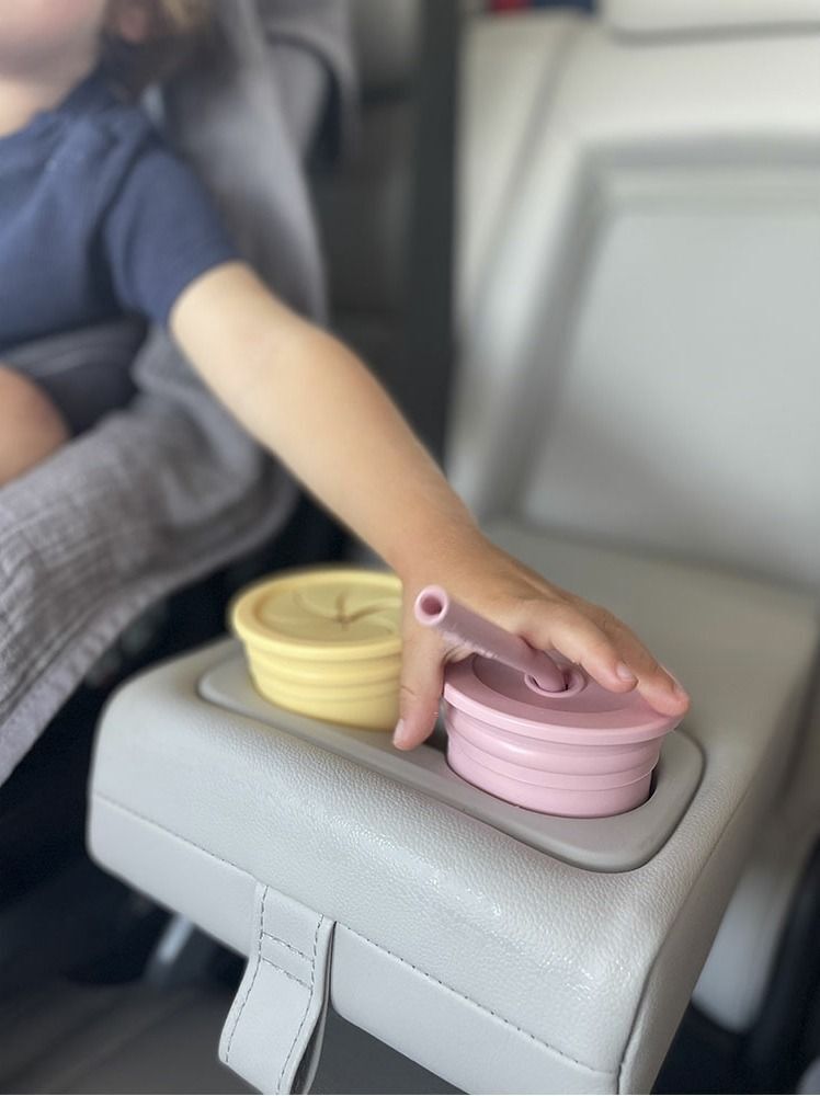 Чашка-контейнер з трубочкою MinikOiOi Sip+Snack - Mellow Yellow/Powder Grey (101100103)фото5