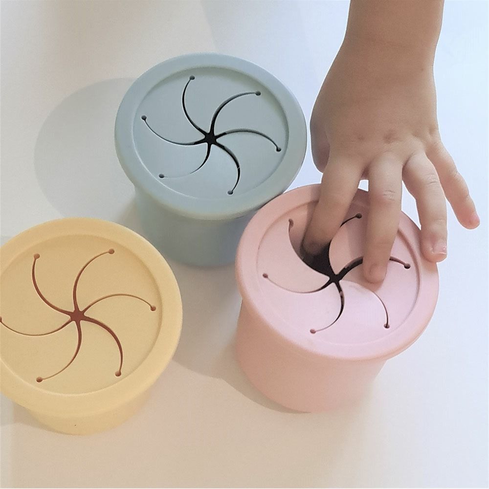 Чашка-контейнер з трубочкою MinikOiOi Sip+Snack - Mellow Yellow/Powder Grey (101100103)фото6