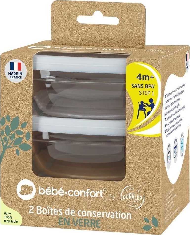 Скляні контейнери для їжі Bebe Confort 2 шт. 4+ міс (3105209200)фото5