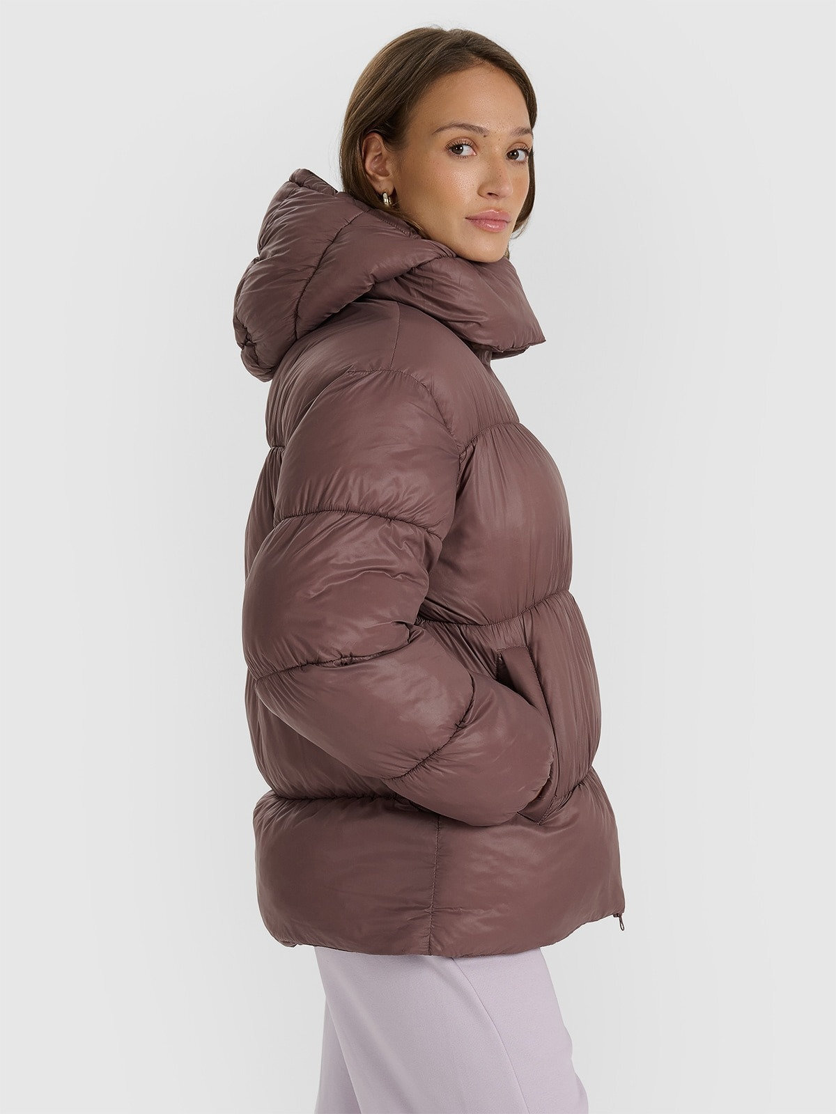 Пуховик жіночий 4F Down Jacket F585 4FWAW25TDJAF585-80S XS коричневийфото3