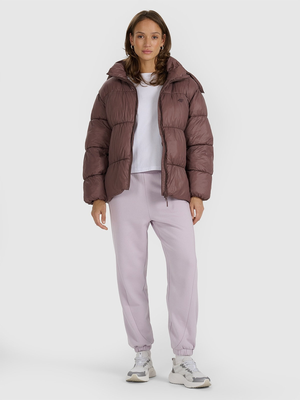 Пуховик жіночий 4F Down Jacket F585 4FWAW25TDJAF585-80S XS коричневийфото4