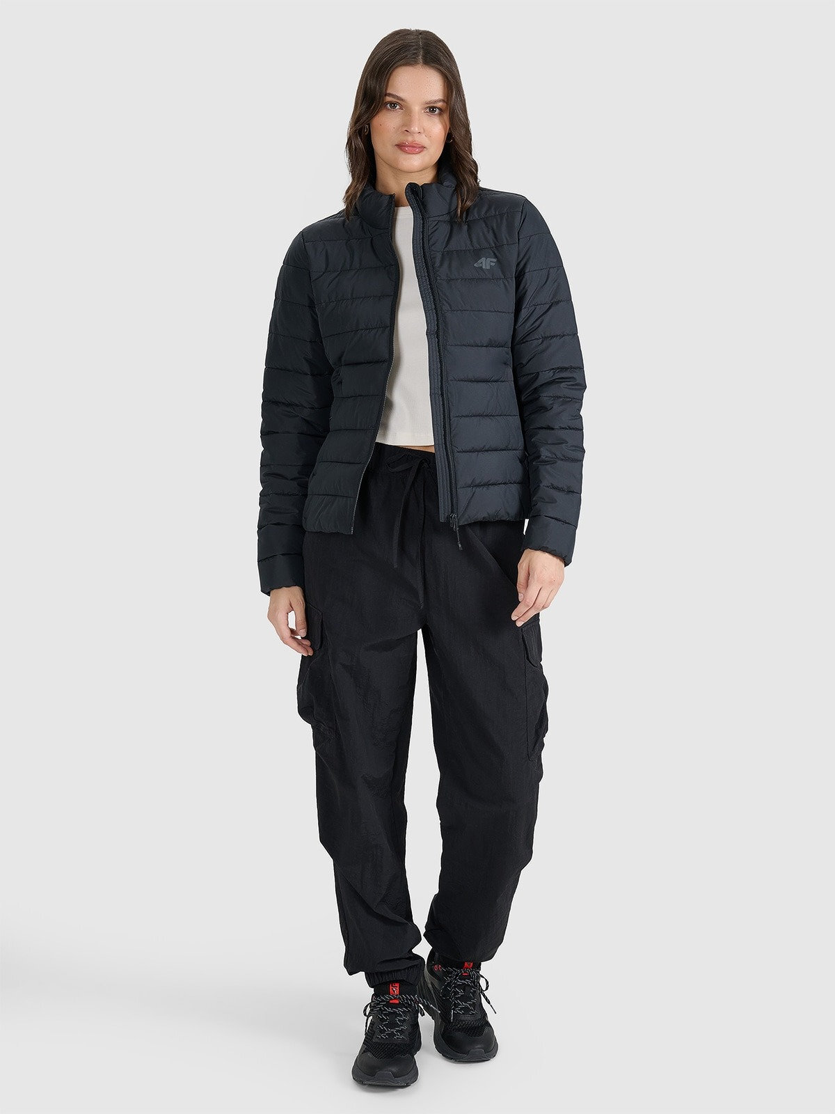 Пуховик жіночий 4F Down Jacket 4FWAW25TDJAF665-20S S чорнийфото4