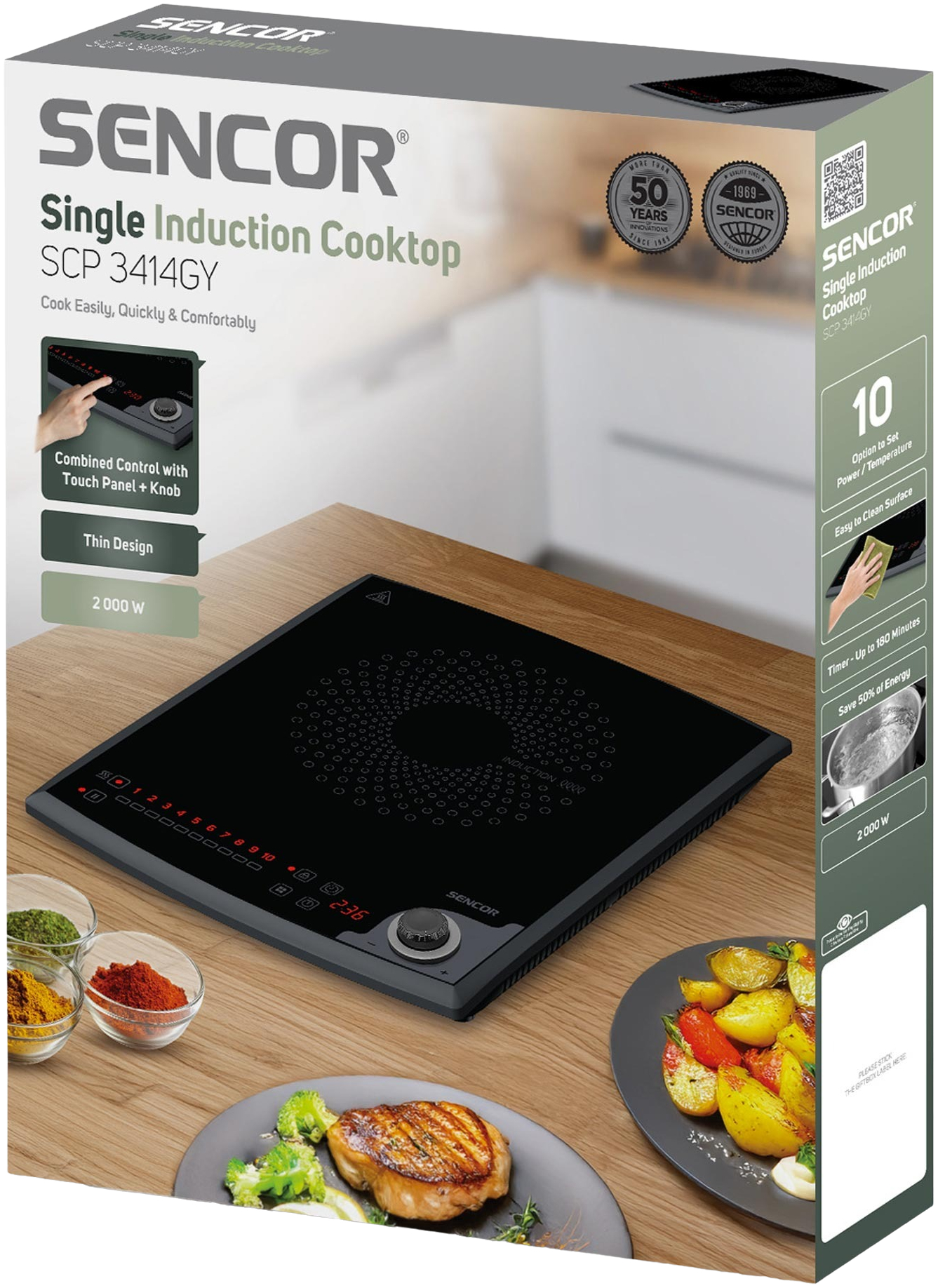 Плита настольная индукционная Sencor SCP3414GY фото 7