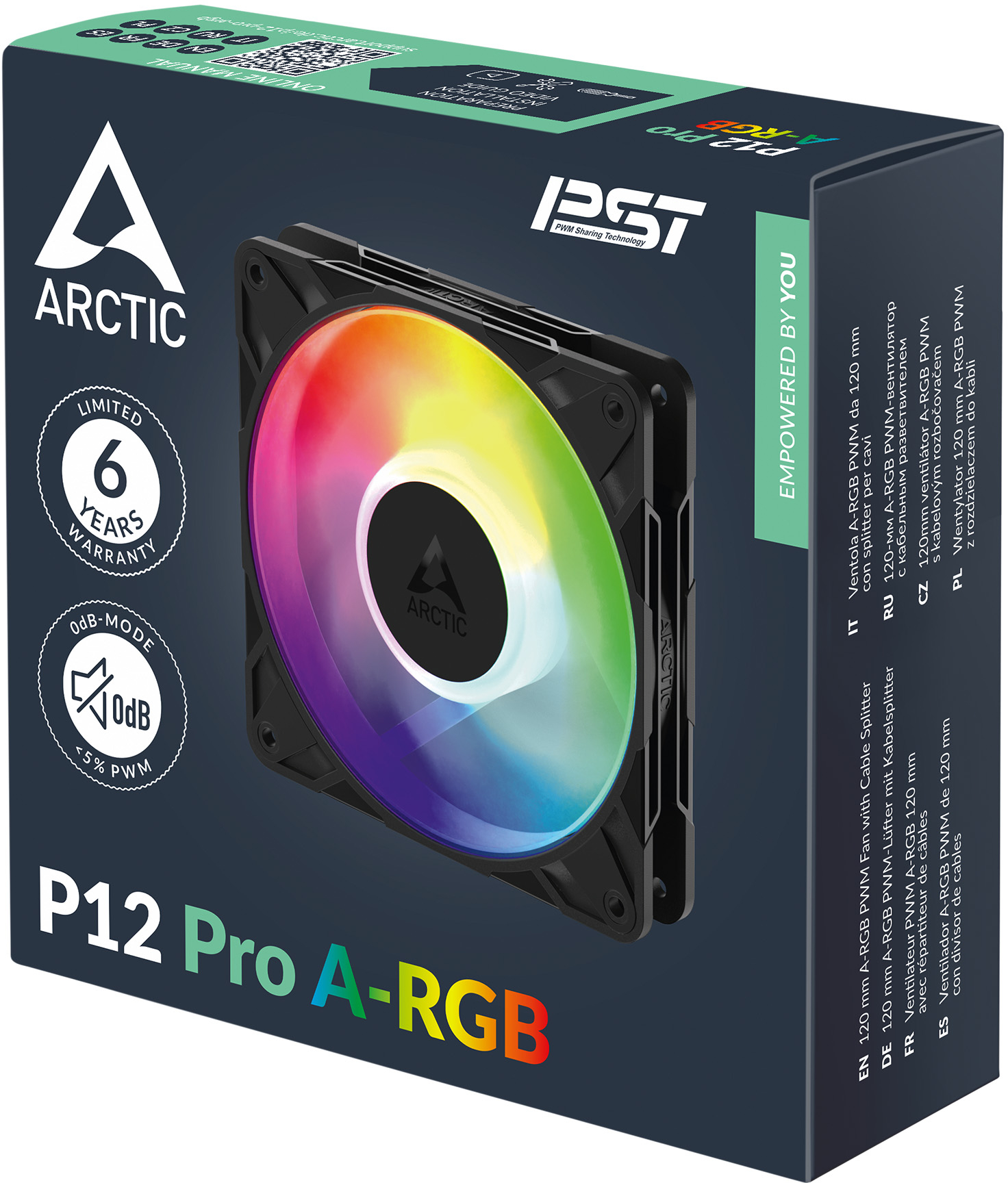 Корпусный вентилятор ARCTIC P12 Pro A-RGB Black (ACFAN00309A) фото 8