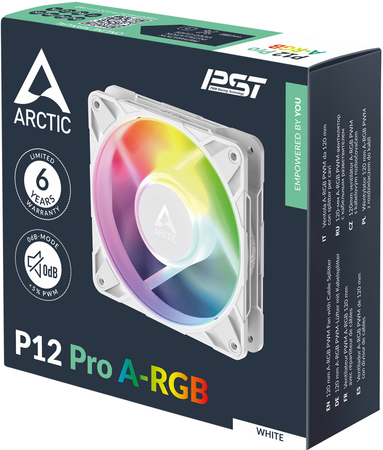 Корпусний вентилятор ARCTIC P12 Pro A-RGB White (ACFAN00311A)фото