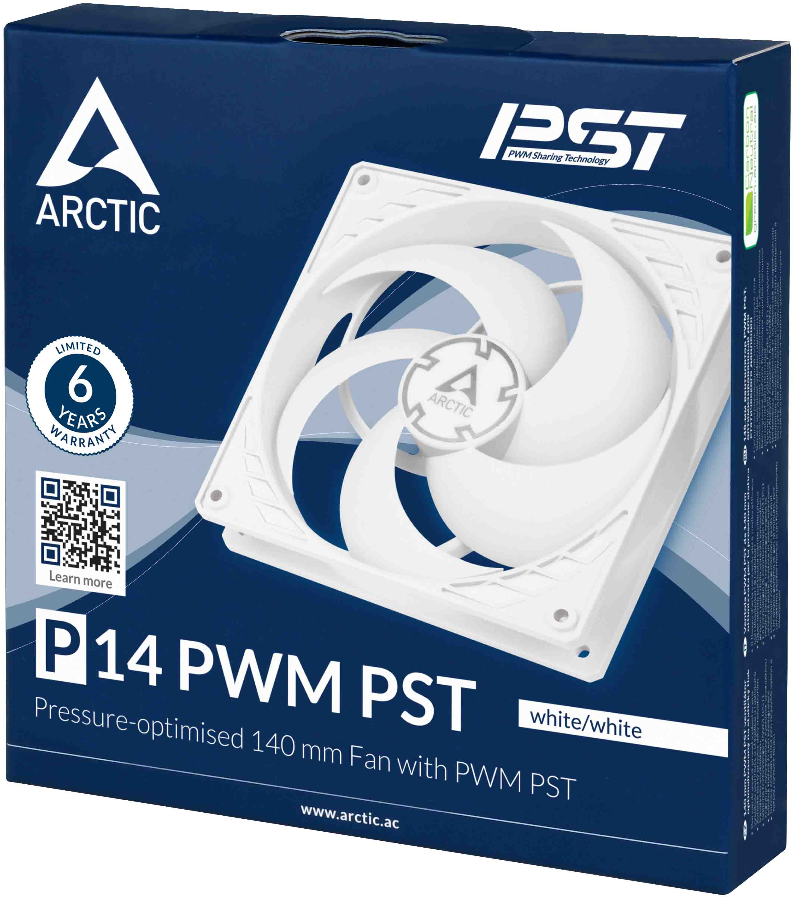Корпусний вентилятор ARCTIC P14 PWM PST White (ACFAN00197A)фото4