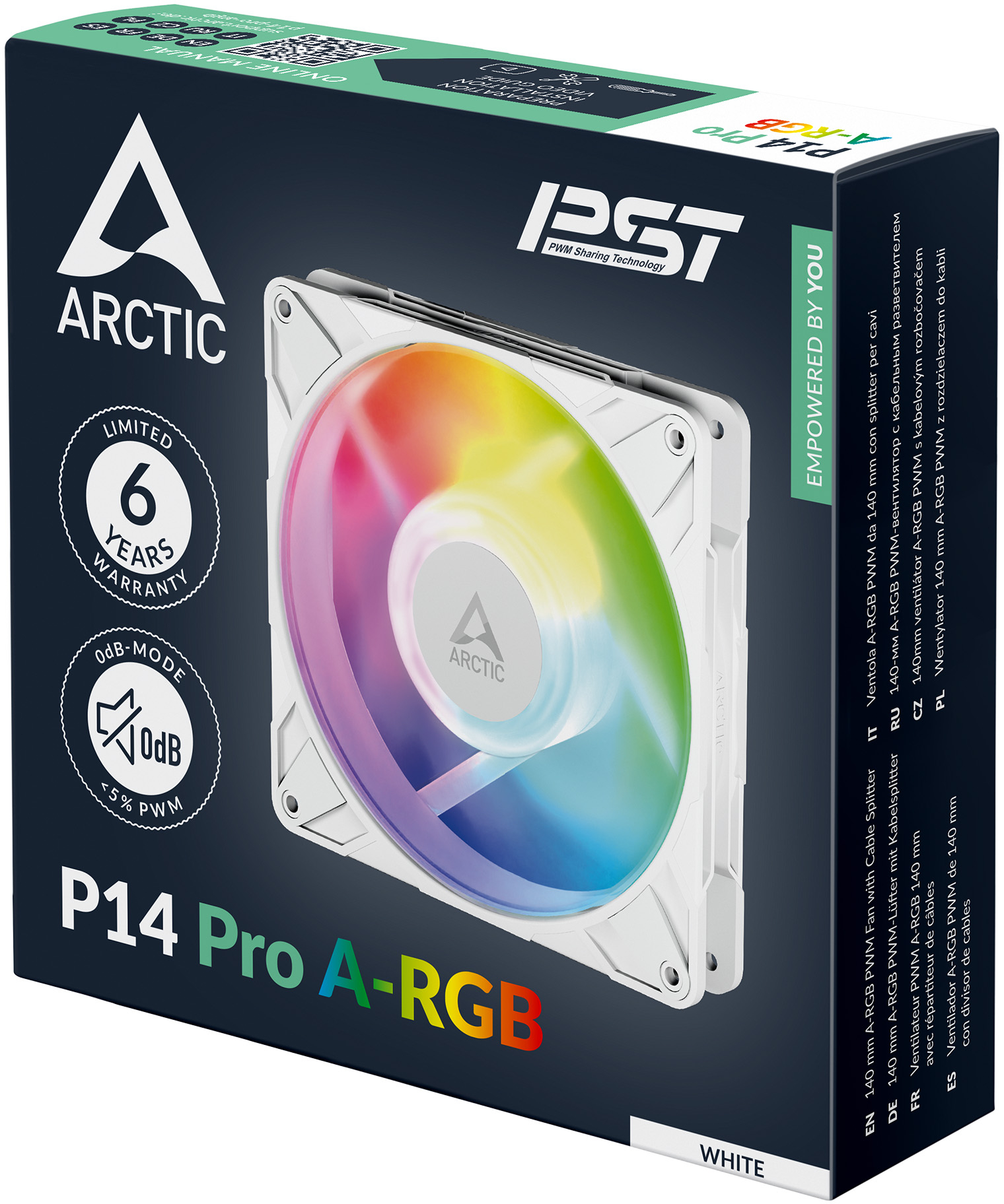 Корпусний вентилятор ARCTIC P14 Pro A-RGB White (ACFAN00318A)фото8