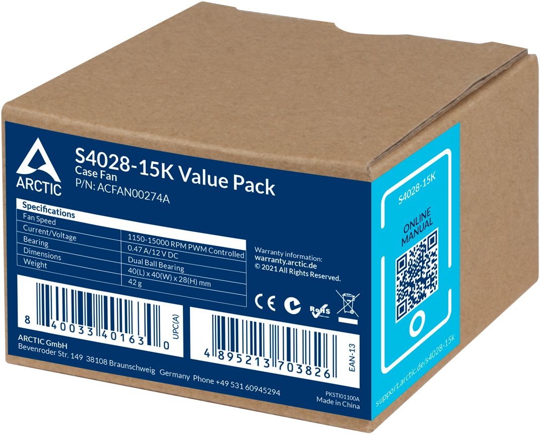 Комплект серверных вентиляторов ARCTIC S4028-6K (ACFAN00273A) фото 6