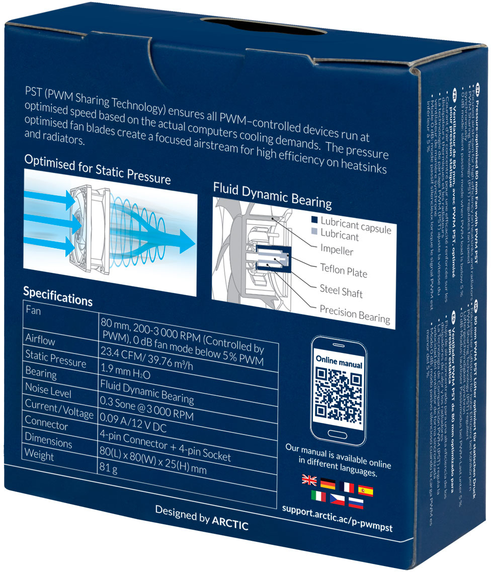 Корпусний вентилятор ARCTIC P8 PWM PST (ACFAN00150A)фото