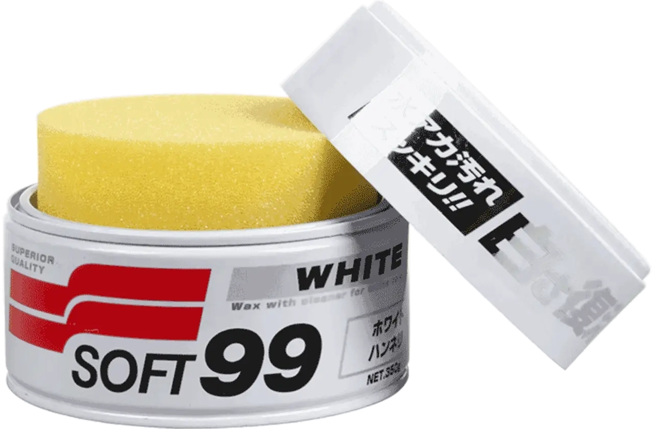 Мягкий воск для белых авто SOFT99 White Super Wax 350г фото 2