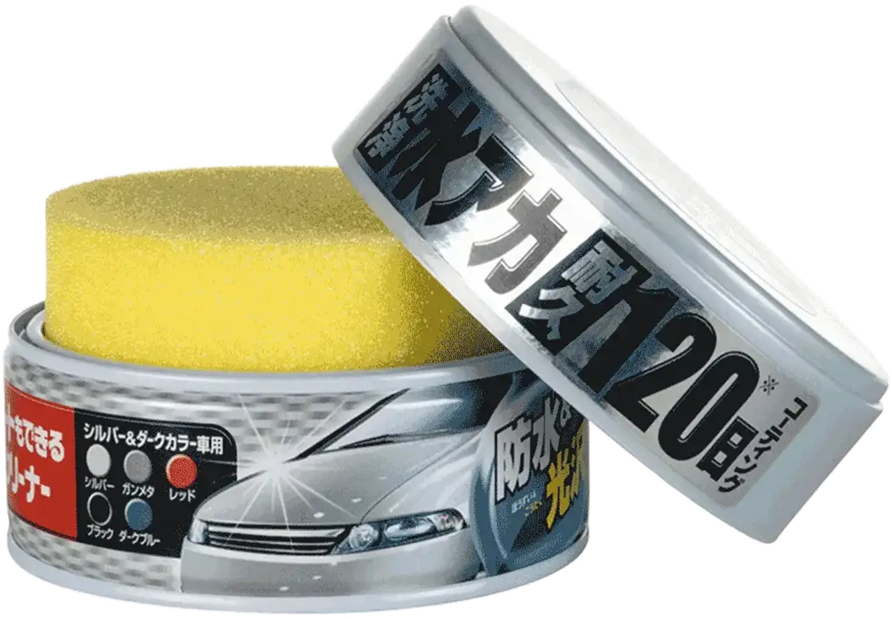 Мягкий воск для темных авто SOFT99 Coating & Cleaning Wax Silver & Dark 230г фото 2