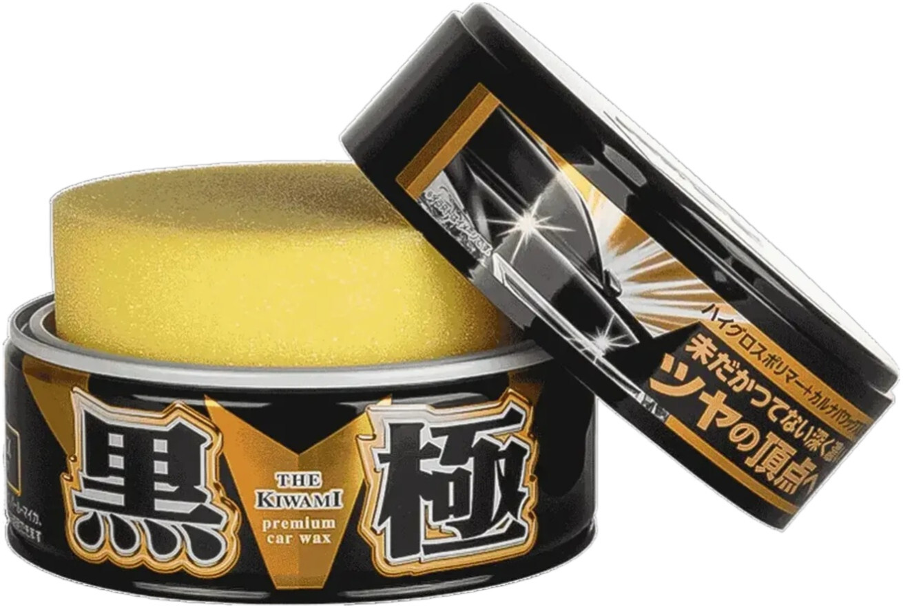 Твёрдый воск для тёмных авто SOFT99 Kiwami Extreme Gloss Wax Black фото 2