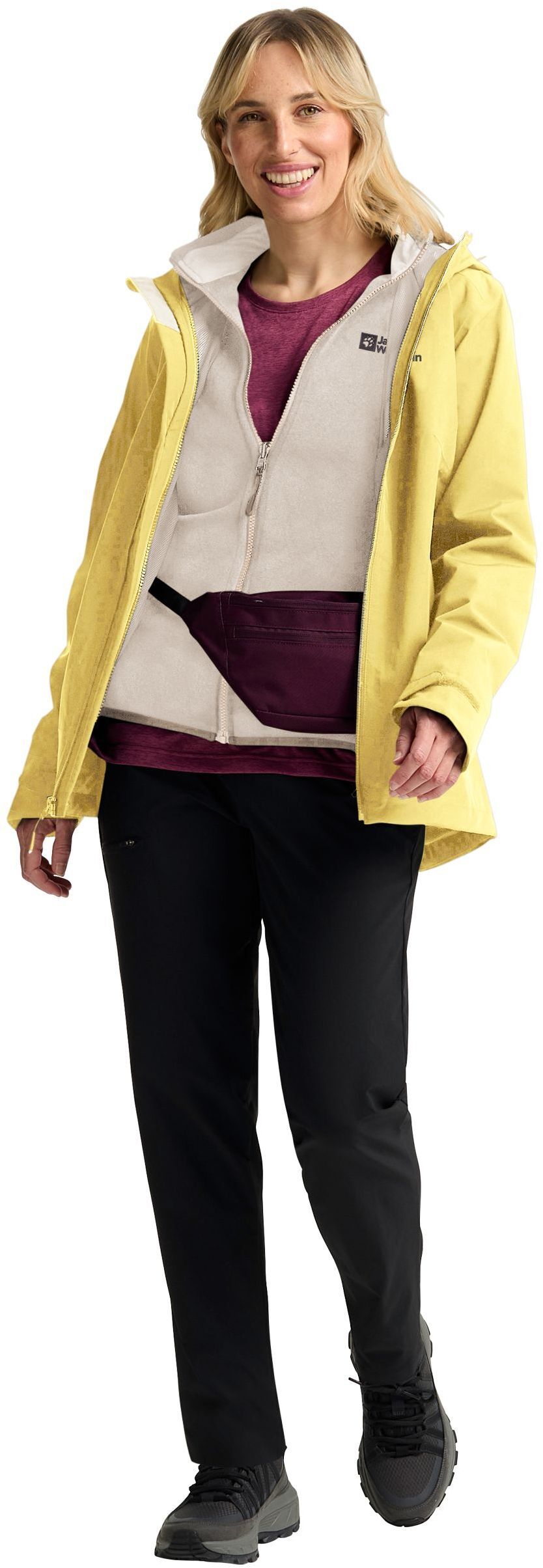 Куртка женская Jack Wolfskin Moonrise 3In1 Jkt W 1115621-M0064 M желтая фото 6