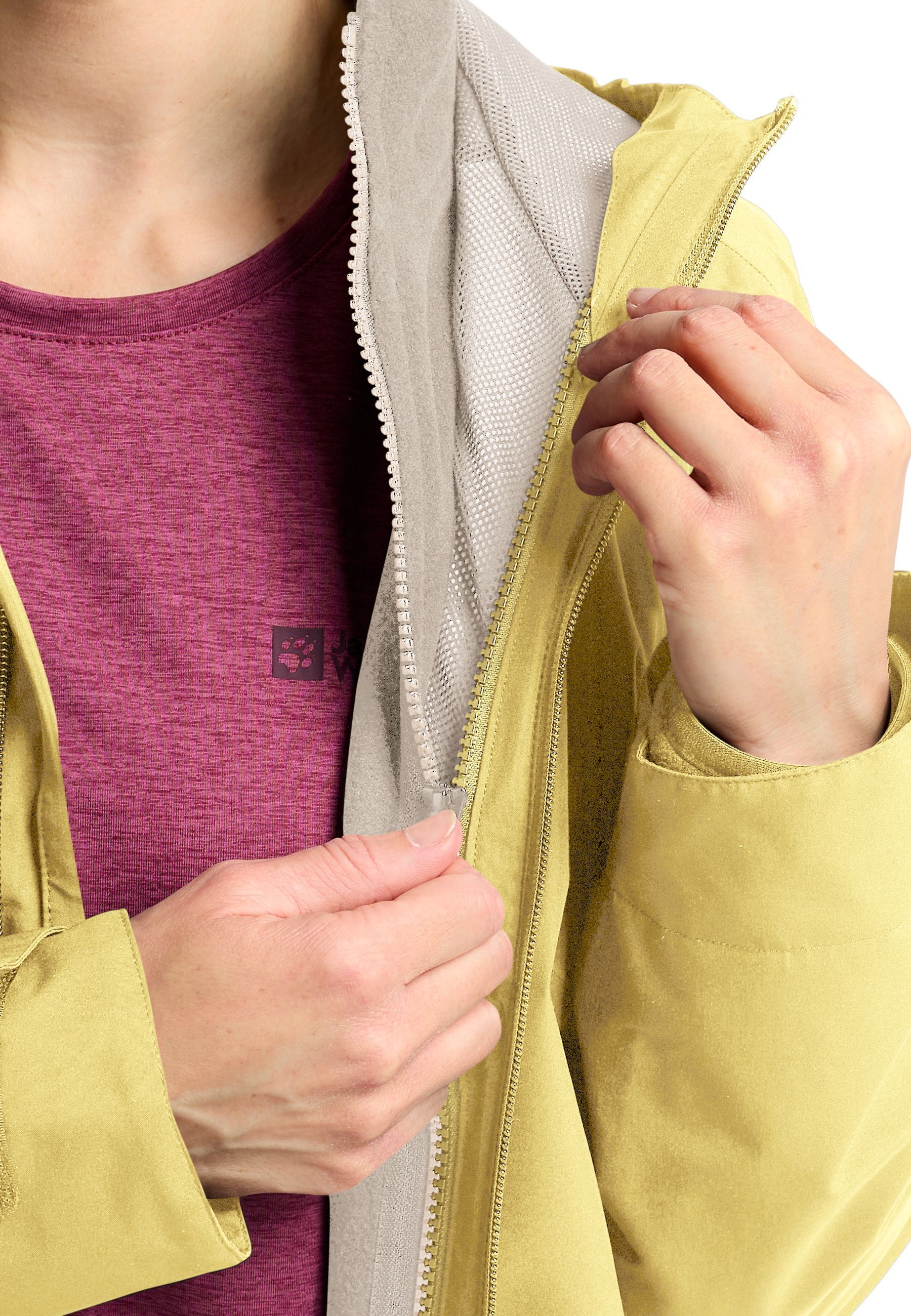 Куртка женская Jack Wolfskin Moonrise 3In1 Jkt W 1115621-M0064 M желтая фото 8