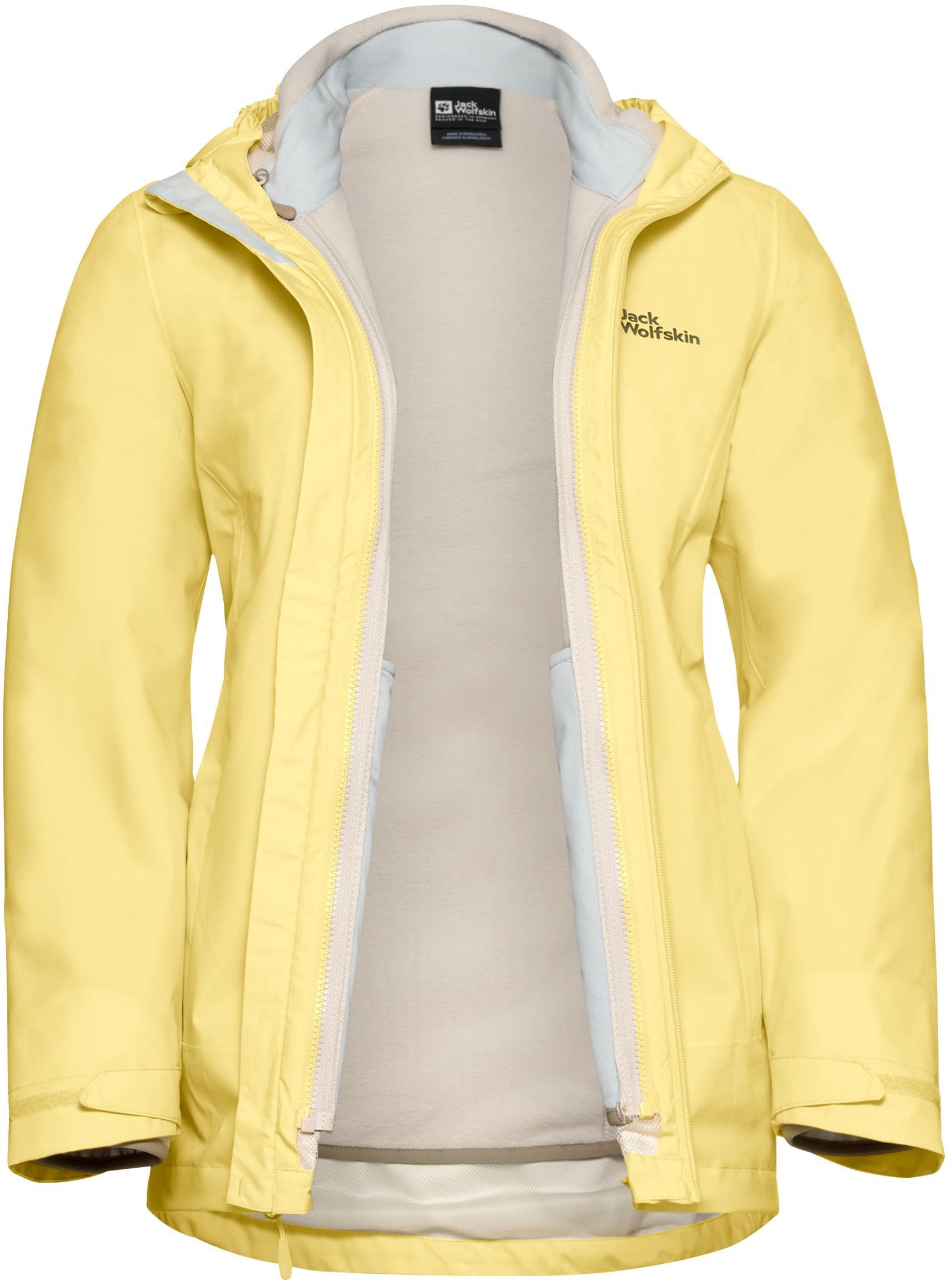 Куртка женская Jack Wolfskin Moonrise 3In1 Jkt W 1115621-M0064 M желтая фото 13