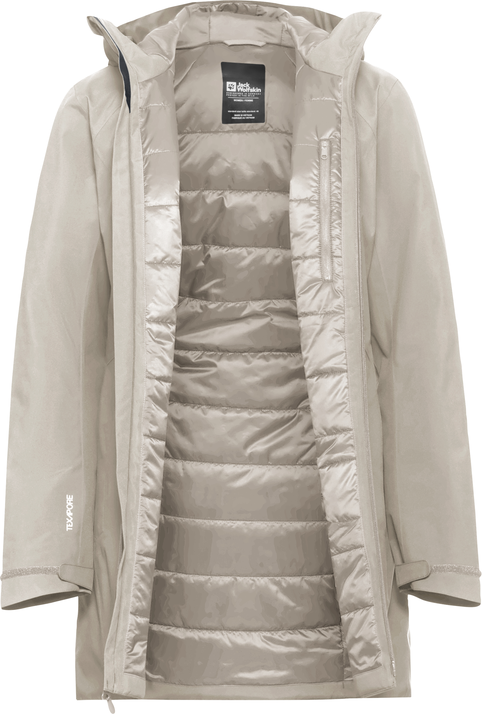 Куртка зимова жіноча Jack Wolfskin Heidelstein Ins Jkt W 1115681_A0056 L бежевафото8