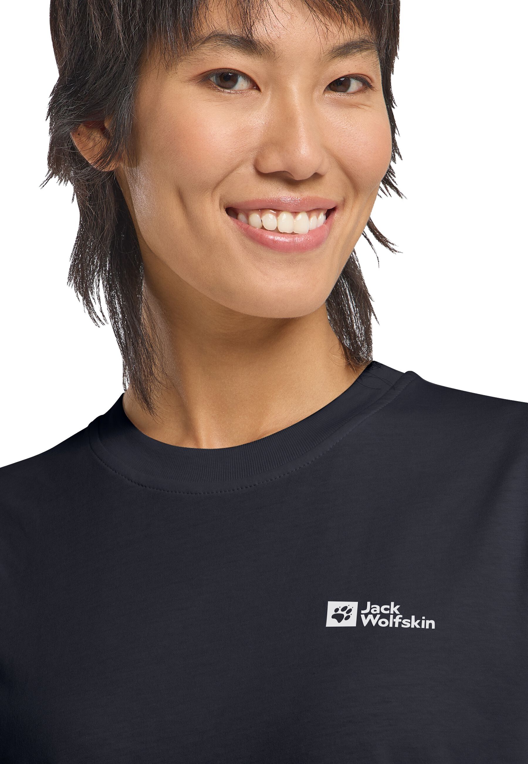 Футболка женская Jack Wolfskin Essential T W 1808352-C0413 XXL темно-синяя фото 4