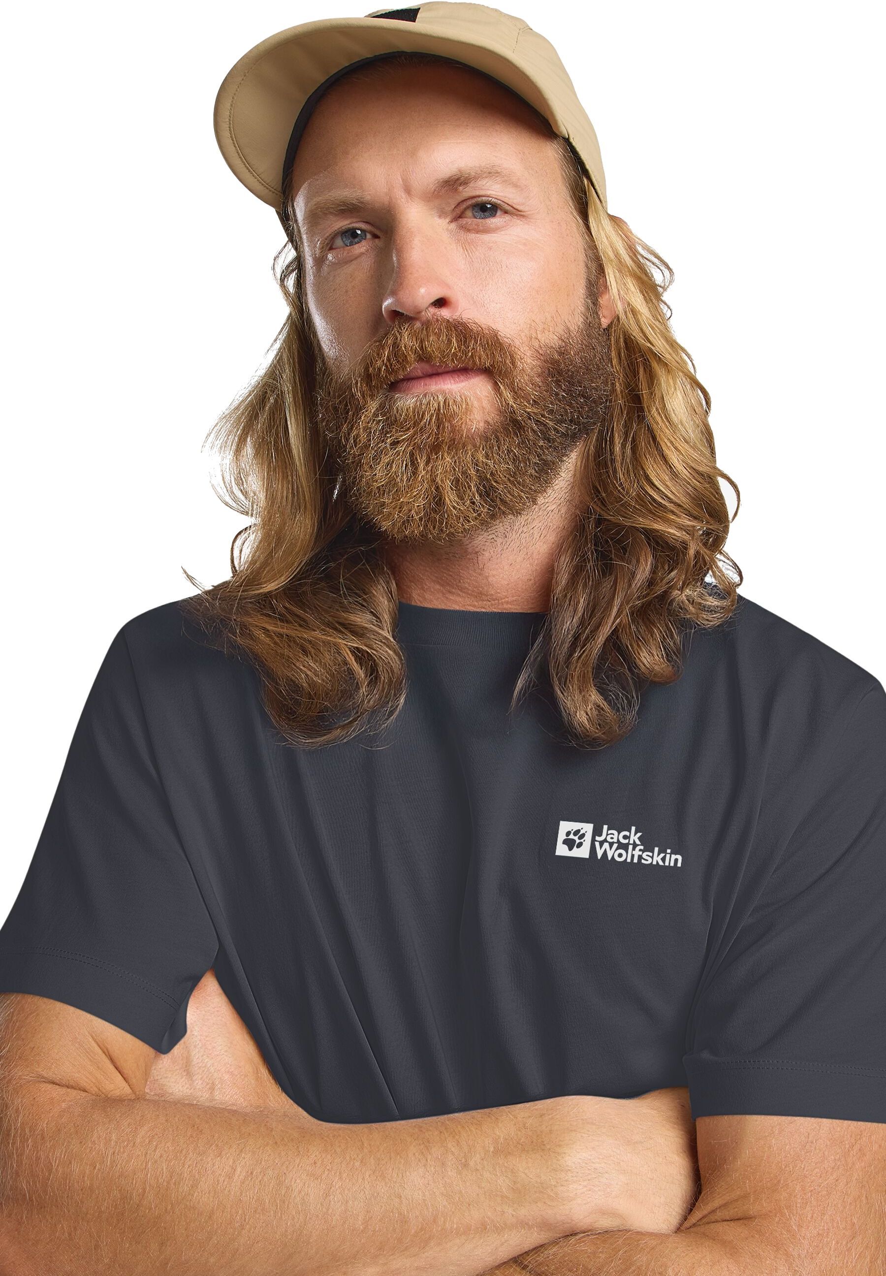Футболка мужская Jack Wolfskin Essential T M 1808382-T0320 XXL синяя фото 3