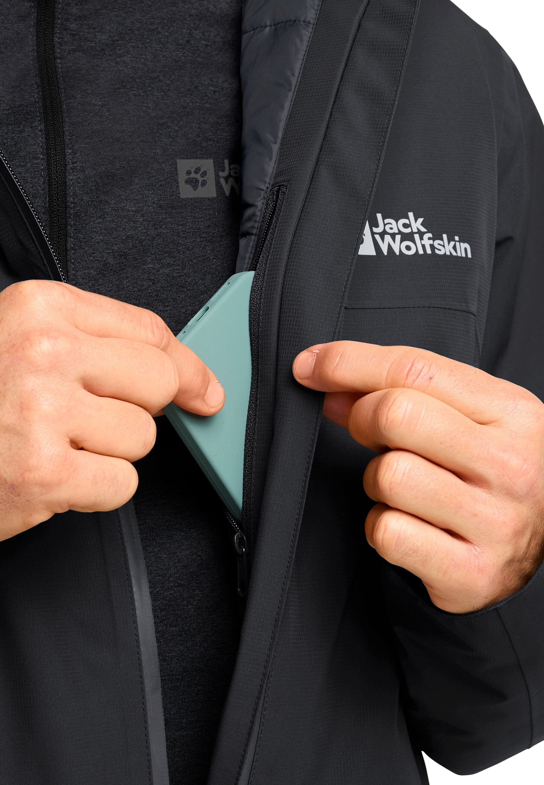 Куртка чоловіча Jack Wolfskin Wisper Ins Jkt M A61870-6000 XXL чорнафото10