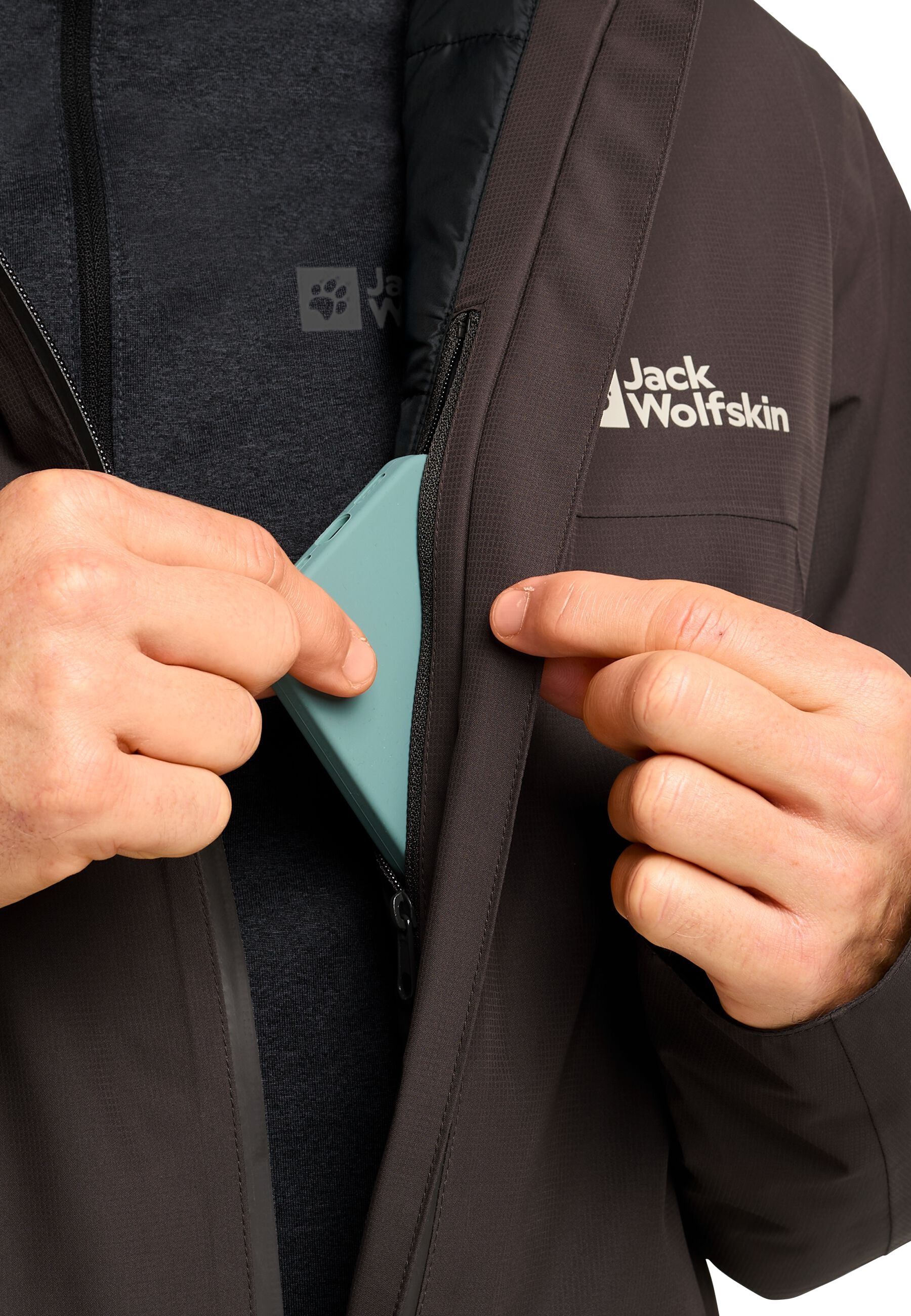 Куртка чоловіча Jack Wolfskin Wisper Ins Jkt M A61870-D0108 XXL коричневафото6