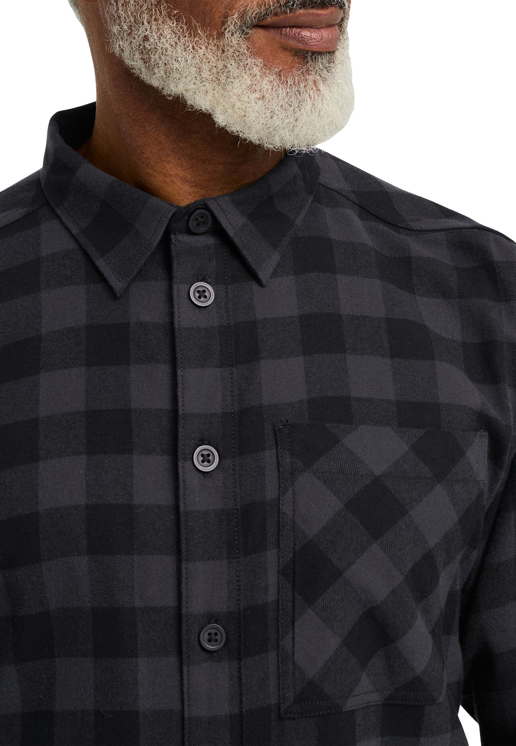 Рубашка мужская Jack Wolfskin Lite Flannel Shirt M XXL черная фото 3