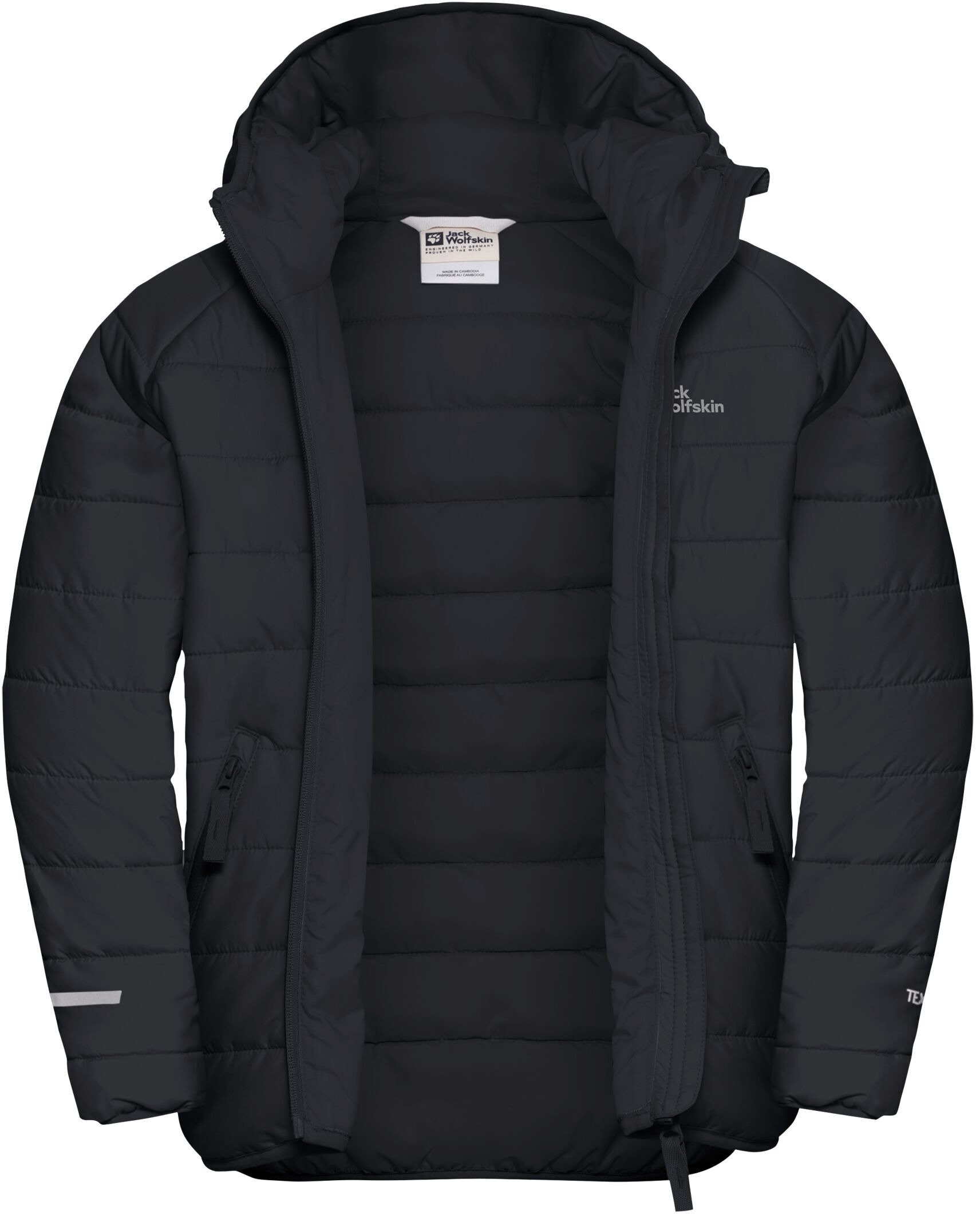 Пуховик дитячий Jack Wolfskin New Zenon Jacket K 176 темно-сірийфото9