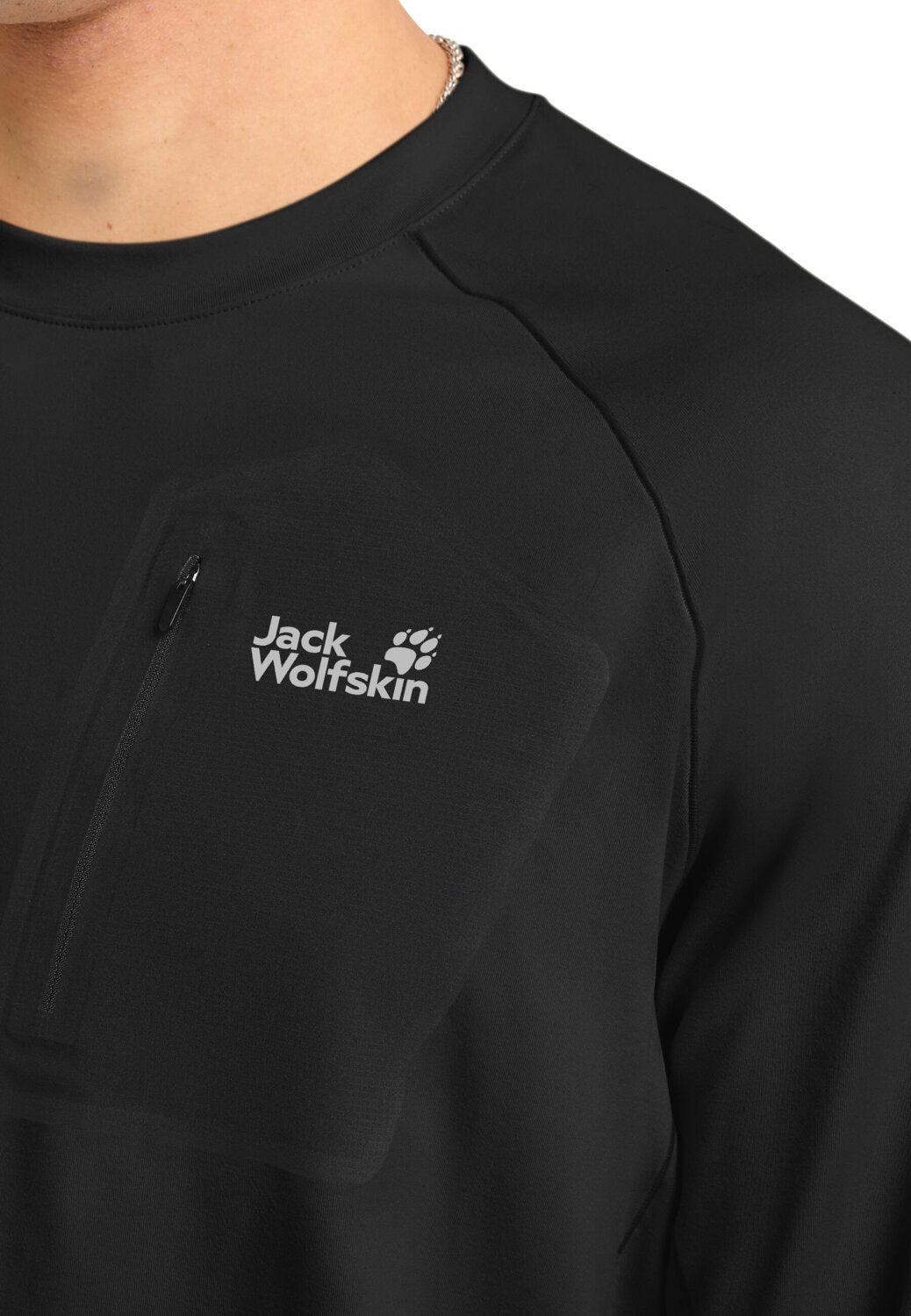 Реглан мужской Jack Wolfskin Prelight Trail Crew M XXL черный фото