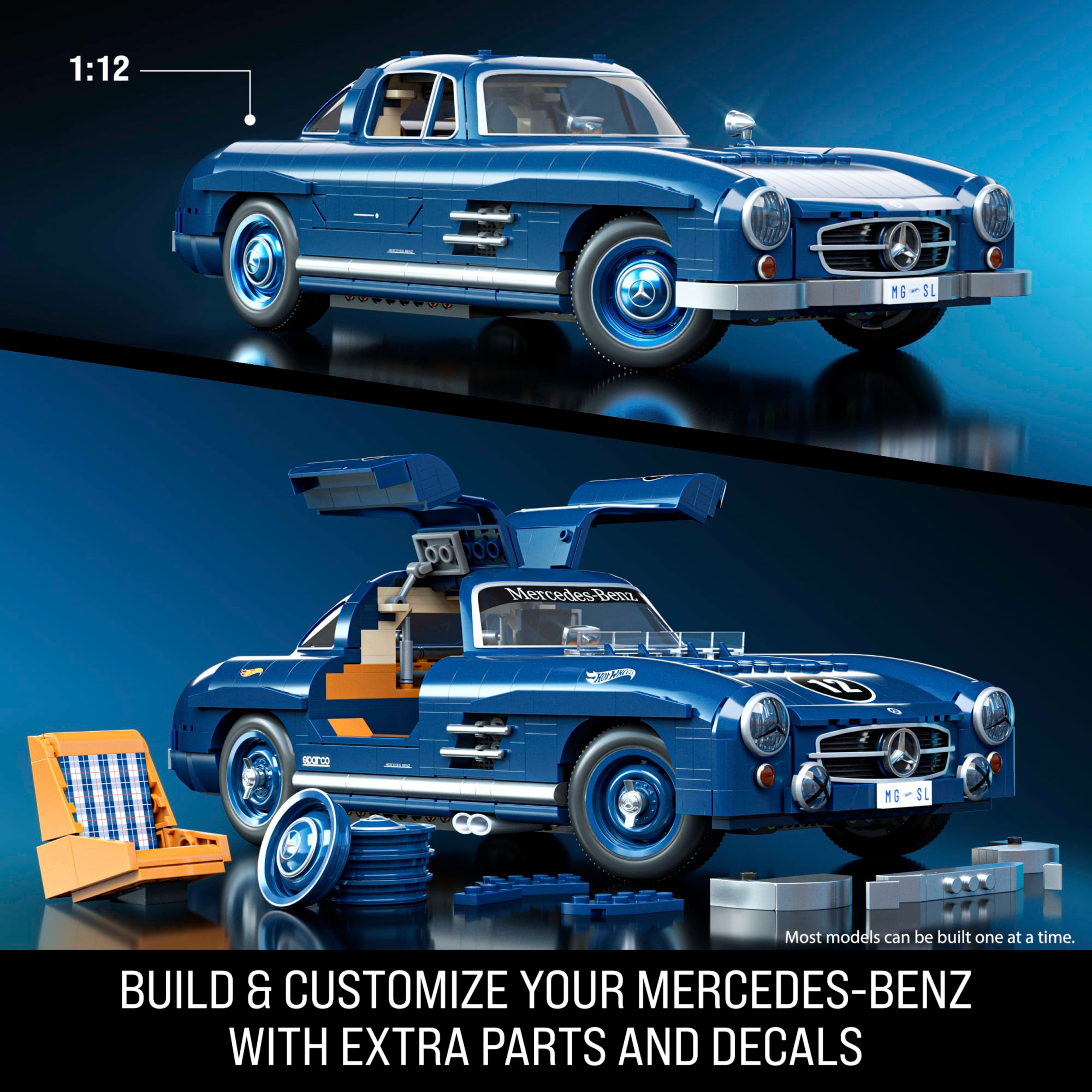 Машинка-конструктор Mattel "Mercedez-Benz 300 SL" (HWW25) фото 3