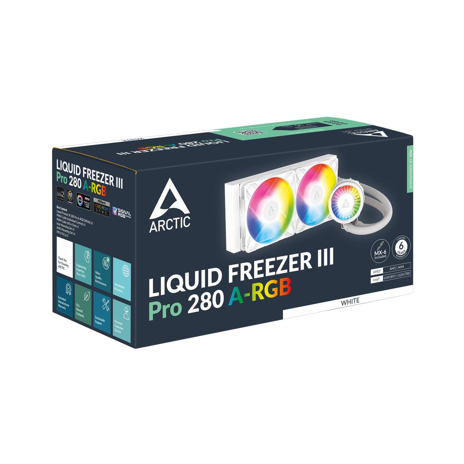 Система жидкосного охлаждения ARCTIC Liquid Freezer III Pro 280 A-RGB White (ACFRE00187A) фото