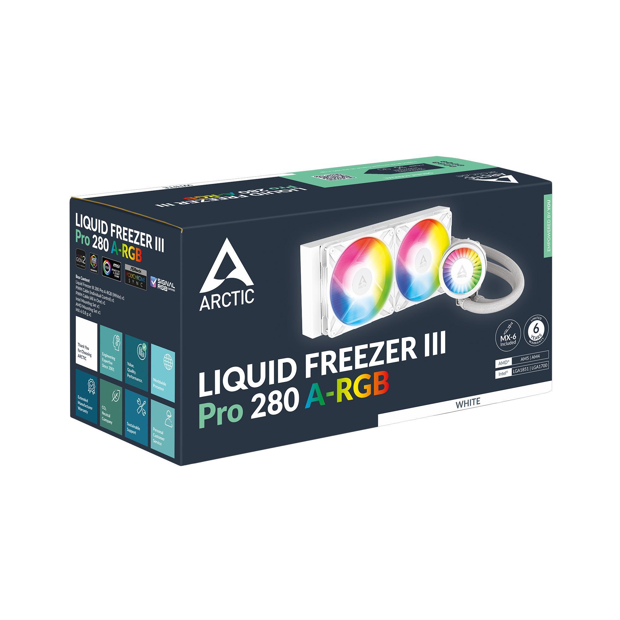 Система жидкосного охлаждения ARCTIC Liquid Freezer III Pro 280 A-RGB White (ACFRE00187A) фото 5