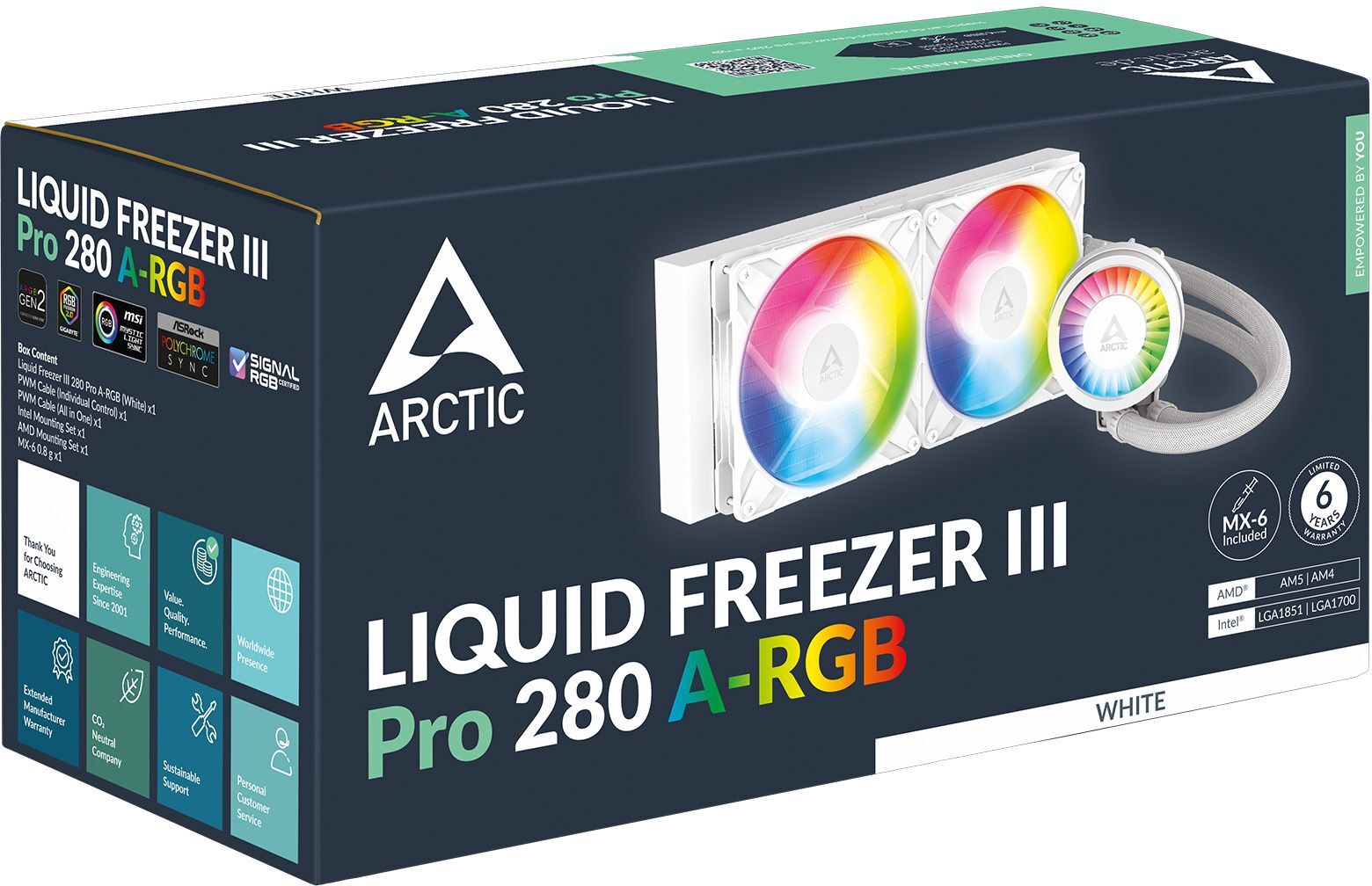 Система жидкосного охлаждения ARCTIC Liquid Freezer III Pro 280 A-RGB White (ACFRE00187A) фото 6