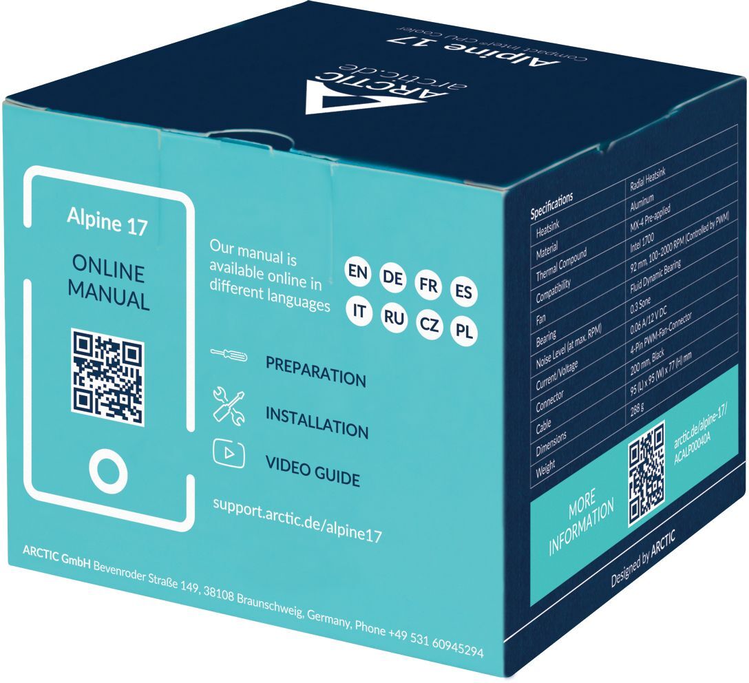 Процессорный кулер ARCTIC Alpine 17 (ACALP00040A) фото 8