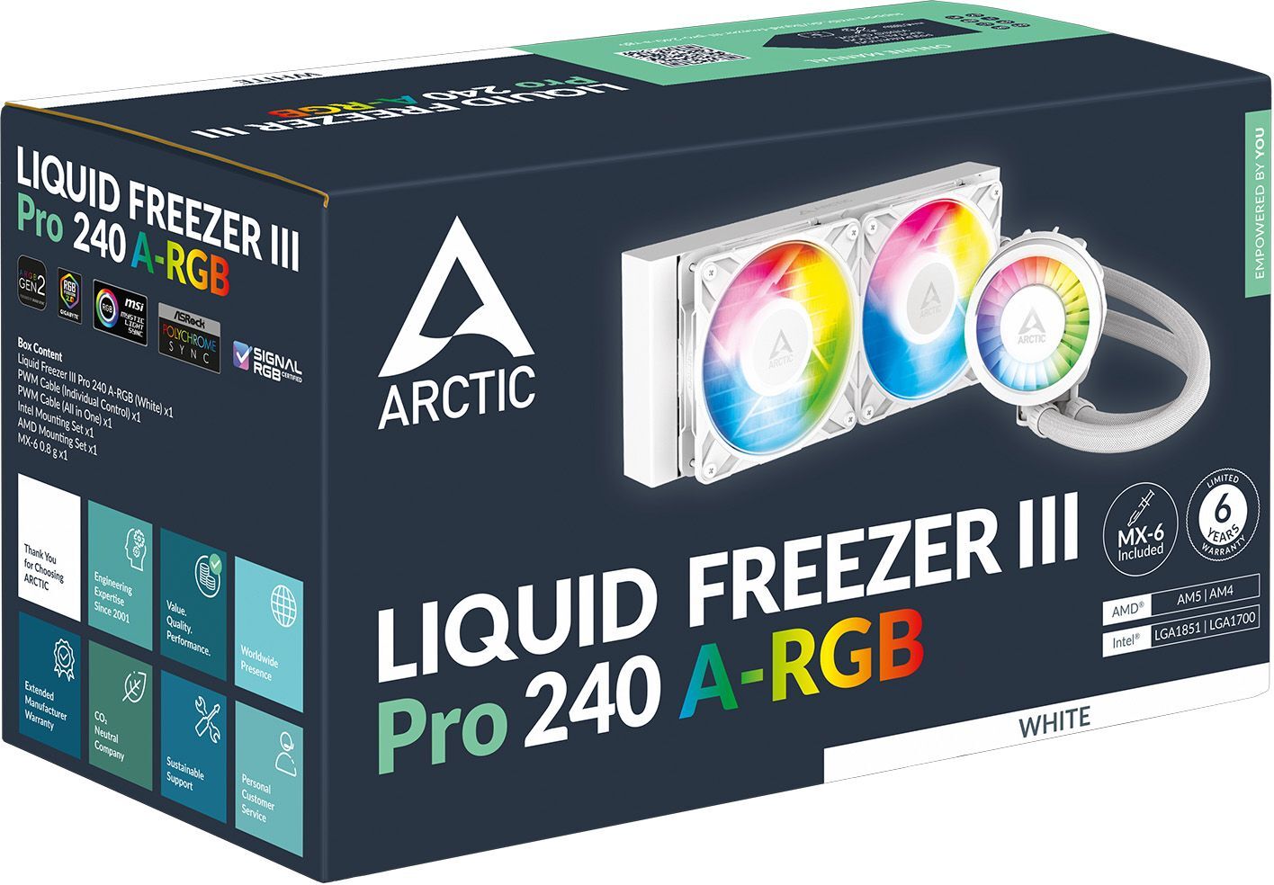 Система жидкосного охлаждения ARCTIC Liquid Freezer III Pro 240 A-RGB White (ACFRE00186A) фото 6