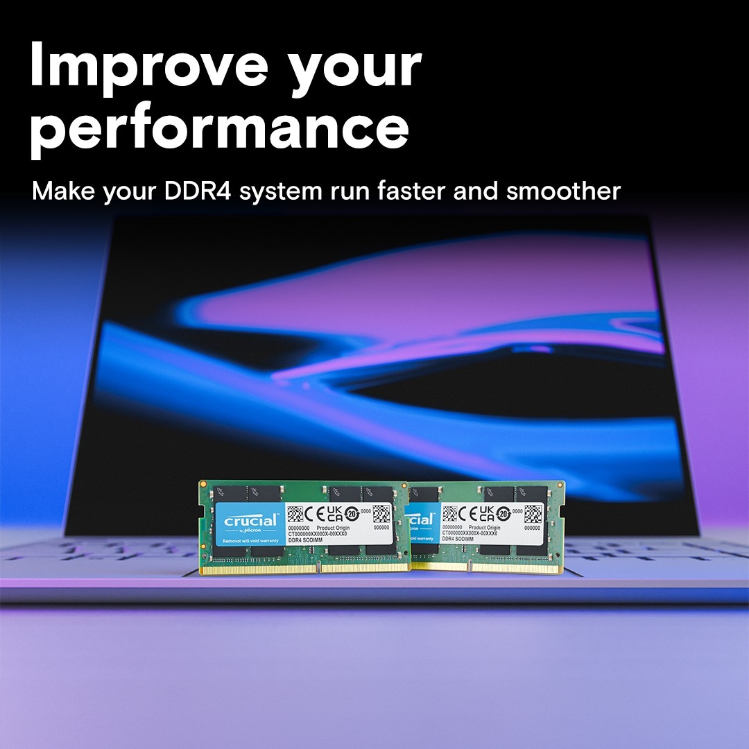 Память для ноутбука Crucial DDR4 64GB (2x32GB) 3200 MHz CL22 SODIMM (CT2K32G4SFD832A) фото