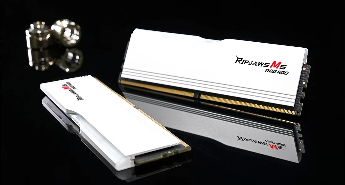 Память для ПК G.SKILL DDR5 48GB (2x24GB) 6000 MHz CL30 Ripjaws M5 Neo RGB AMD EXPO White (F5-6000J3036F24GX2-RM5NRW) фото 4