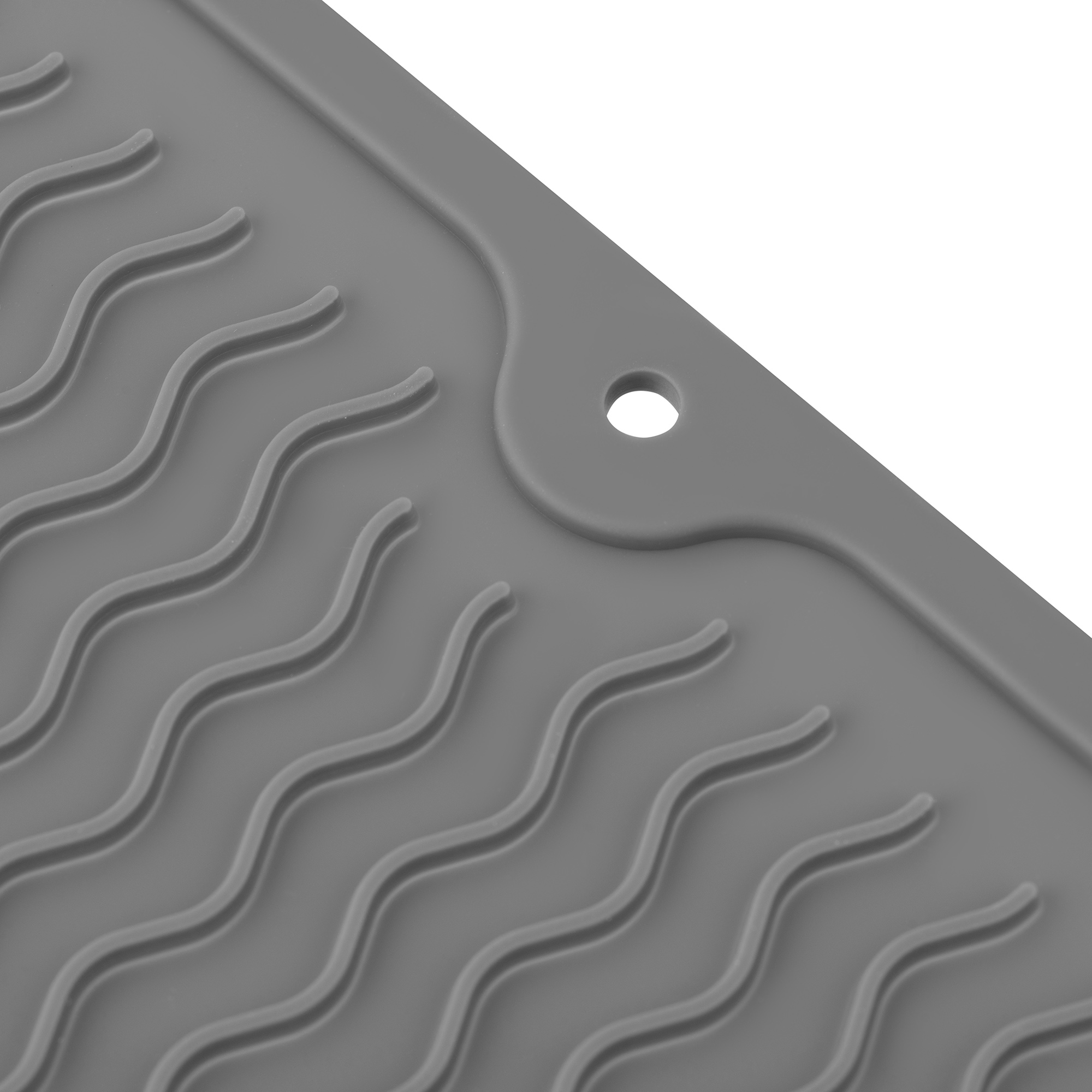 Килимок для сушіння посуду ARDESTO Vigor 40х30см, силікон, сірий (ARHK4101SG)фото2