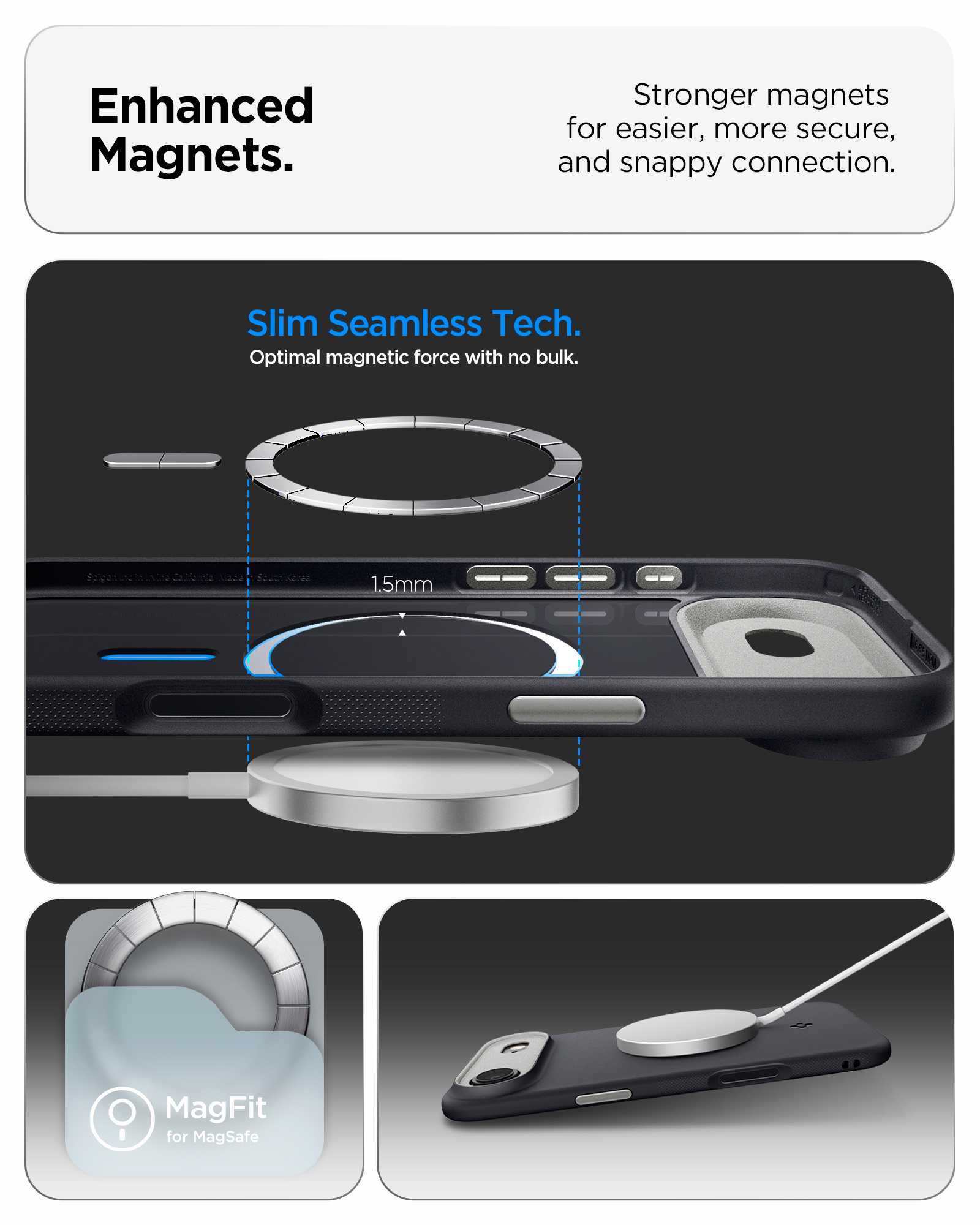 Чехол Spigen для Apple iPhone Air, Nano Pop MagFit, Black Sesame (ACS10301) фото 14