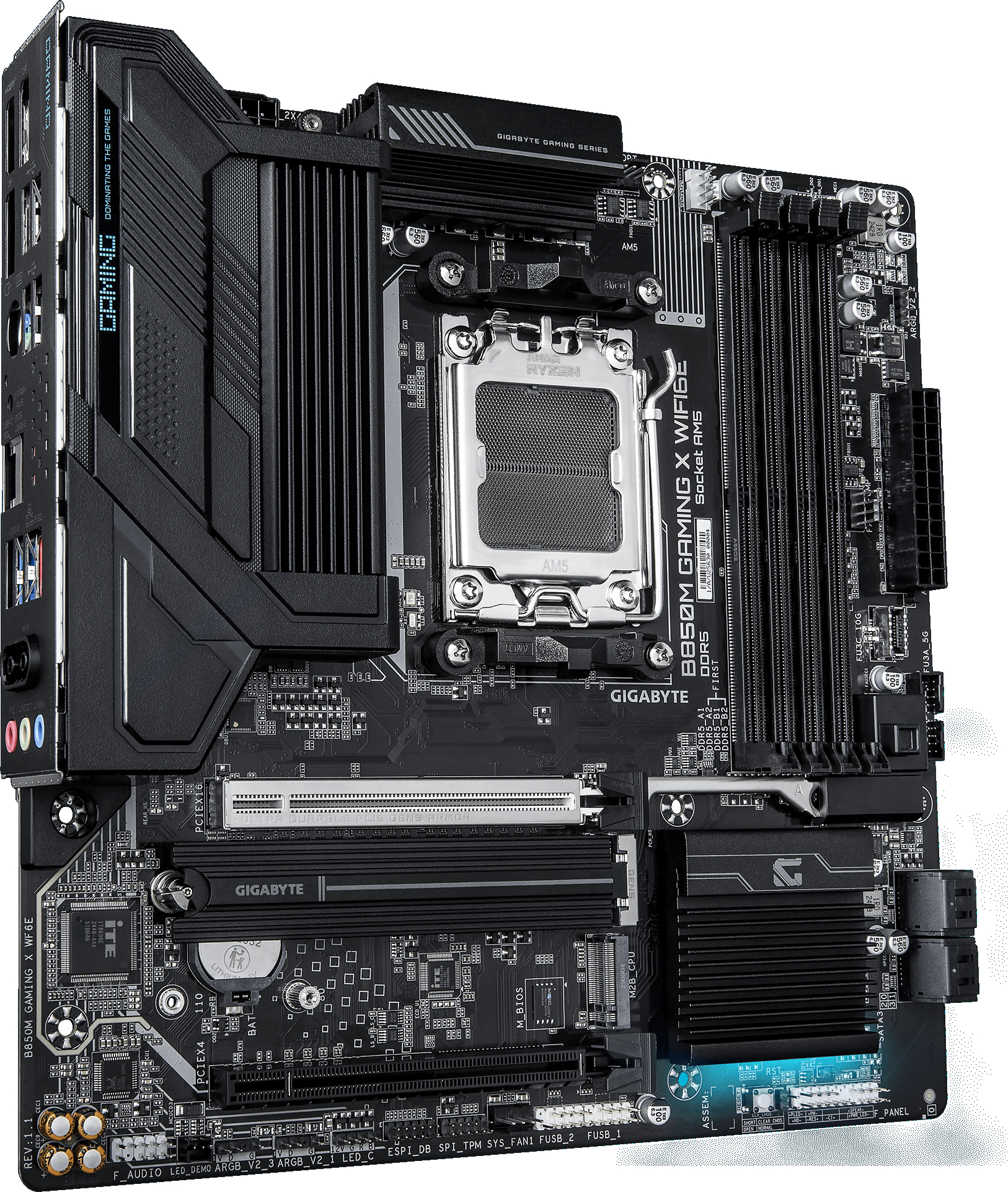 Материнська плата GIGABYTE AMD B850 SAM5 ATX (B850M_GAMING_X_WF6E)фото3