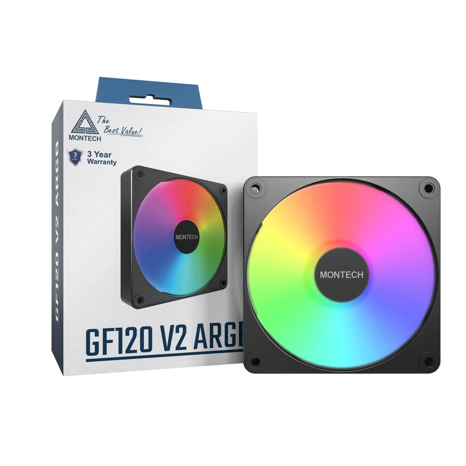 Корпусный вентилятор MONTECH 120MM (GF120 V2 ARGB PWM (B) ) фото
